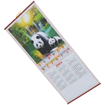 Календарь Ежемесячный Настенный календарь Подвесной Календарь в китайском стиле Год Дракона Украшение подвесного календаря