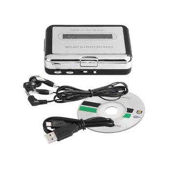Кассетный проигрыватель Конвертер USB-кассеты в MP3 Для записи Аудио Музыкальный проигрыватель Кассетный Магнитофон Изображение 2
