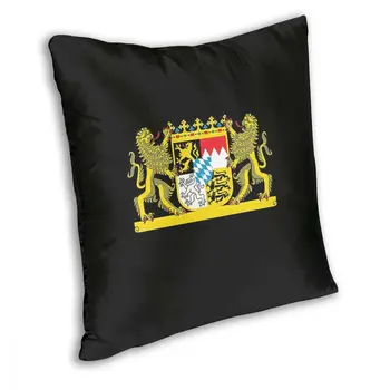 Квадратная наволочка с гербом Баварии, подушки для дивана, флаг Германии, немецкие повседневные чехлы для подушек Изображение 2