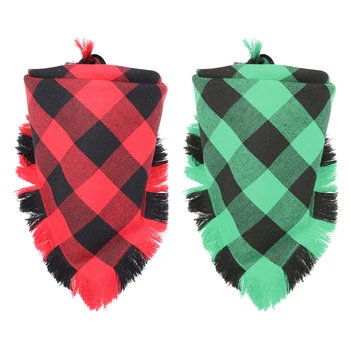 Классический Треугольный шарф с регулируемой решеткой для домашних животных, нагрудник, Модный шейный платок для щенка, украшение для кошки, Бандана для собаки, 2 цвета