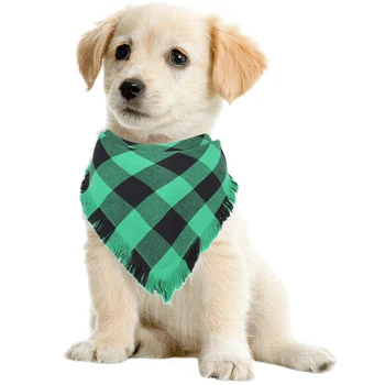 Классический Треугольный шарф с регулируемой решеткой для домашних животных, нагрудник, Модный шейный платок для щенка, украшение для кошки, Бандана для собаки, 2 цвета Изображение 2