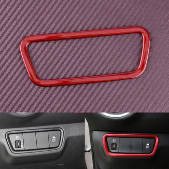 Кнопка управления переключателем фар автомобиля Рамка накладной крышки Красный ABS Подходит для Kia K3 Forte 2019 2020 2021 2022 2023 Водонепроницаемый