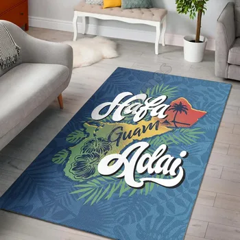Коврик для Гуама - Hafa Adai С картой, ковер с 3D принтом по всему ковру, украшение для дома, тематический ковер для гостиной