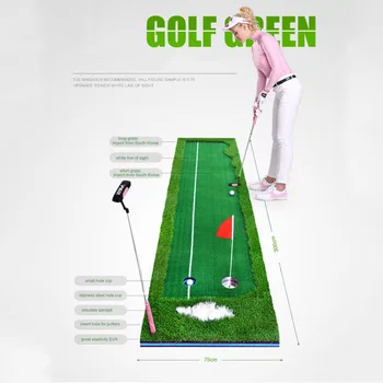 Коврики для гольфа PGM для помещений, тренировочные зеленые принадлежности для гольфа размером 0,5x3 м и 0,75x3 м на выбор