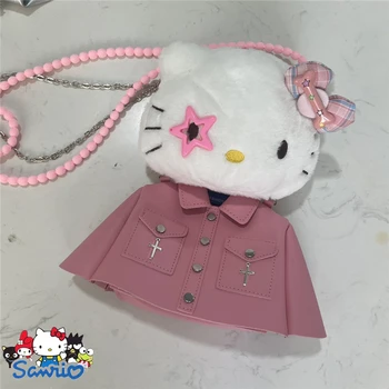 Коллекция Sanrio Новая Оригинальная Сумка Ручной работы Kawaii Hello Kitty Через Одно плечо Kt Cat Doll Girl Cute Cross Straddle Bag