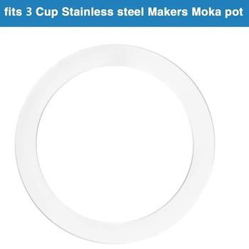 Комплекты сменных воронек для кофемашины Moka на 3 чашки, Совместимые с Moka Express, с алюминиевой сменной воронкой Изображение 2