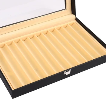 Коробка для ручек с 12 ручками, Кожаная коробка для дисплея ручек, Коробка для хранения ручек из искусственной кожи, кожаный пенал для карандашей, Коробка для хранения
