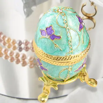 Коробка для яиц, Декоративная Коллекционная Шкатулка на память, Эмалированная шкатулка для драгоценностей Изображение 2