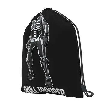 Королевская битва за Форт Череп С логотипом Trooper Gamers H118 Рюкзак на шнурке для путешествий, Креативная экологичная одежда, Рюкзаки, спортивная сумка Изображение 2