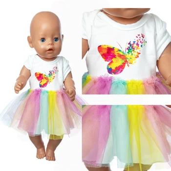 Костюм-бабочка, кукольная одежда, 17 дюймов 43 см, кукольная одежда, костюм для новорожденного ребенка, подарок на день рождения ребенка