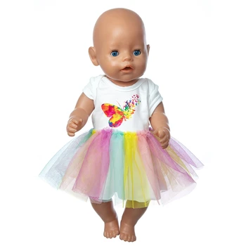 Костюм-бабочка, кукольная одежда, 17 дюймов 43 см, кукольная одежда, костюм для новорожденного ребенка, подарок на день рождения ребенка Изображение 2