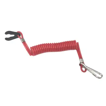 Красный шнур выключателя аварийной остановки лодочного двигателя для подвесного мотора Изображение 2