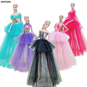 Красочное модное кукольное платье для Барби, наряды, многослойные свадебные платья, аксессуары для кукол 1/6 BJD, детские игрушки