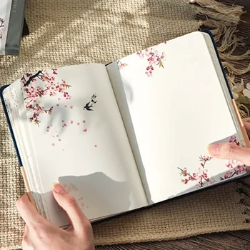 Креативный красочный блокнот в китайском стиле, Дневник в твердом переплете, еженедельник, Руководство, Цветная внутренняя страница для студентов