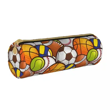 Креативный спортивный пенал для бейсбола, бейсбольный мяч, кожаный чехол для карандашей, коробка для ручек, детская сумка большой емкости, школьные принадлежности, подарок