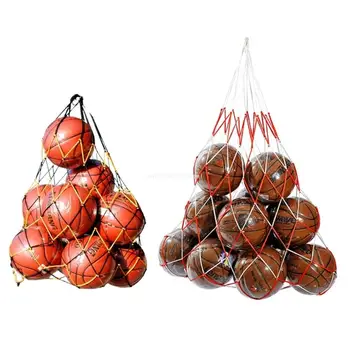 Крупноразмерная Сетчатая Сумка Для Хранения Спортивного мяча Прочная Сумка Для Волейбольного Мяча Баскетбольные Переноски Футбольная Сумка Для Хранения Простая в использовании
