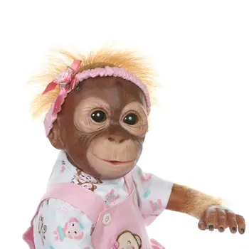 Кукла Бебе с Новой 52 см детализированной краской ручной работы reborn baby Monkey новорожденный коллекционное искусство высокого качества Изображение 2