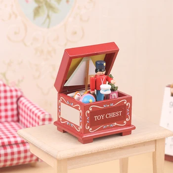 Кукольный домик в миниатюре 1:12 Коробка для игрушек Рождественский Щелкунчик Модель Детские игрушки для ролевых игр Аксессуары для кукольного дома Изображение 2