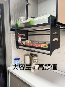 Кухонный шкаф, подвесной шкаф, подъемная корзина, шкаф для хранения амортизирующего буфера, стеллаж для хранения, выдвижная приправа Изображение 2