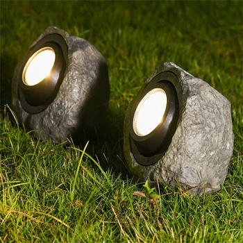 Ландшафтный скальный светильник на солнечной энергии Наружные водонепроницаемые садовые каменные фонари для освещения двора дорожки патио Подъездной дорожки