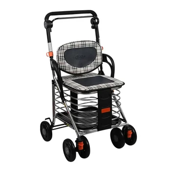 Легкая транспортная прогулочная коляска walker алюминиевое транспортное кресло-роллер, складная прогулочная коляска с сиденьем
