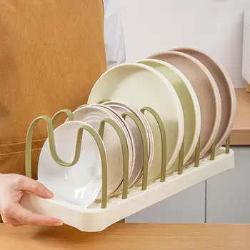 Легко моющаяся Подставка для посуды Кухонные Принадлежности Многофункциональный Органайзер для посуды Съемный U-образный Держатель для слива крышки кастрюли с канавкой