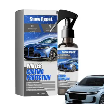 Ледяной спрей для лобового стекла автомобиля, 3,38 унции, Жидкость для мгновенного размораживания снега, зимний спрей для размораживания стекол, спрей для размораживания автомобильных стекол