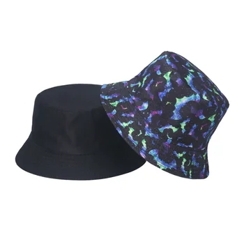 Летние шляпы-ведра, женские Солнцезащитные кепки с цветочным принтом, женская хип-хоп Уличная шляпа от солнца, Рыбацкая Кепка, Женская Панама, Плоская шляпа
