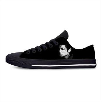 Летний король поп-музыки Майкл Джексон, рок-музыка, модная повседневная обувь, дышащие мужские и женские кроссовки с низким берцем, Легкая обувь для настольных игр. Изображение 2
