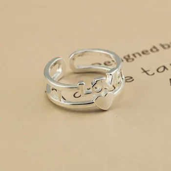люблю настоящее серебро 925 пробы, цветные кольца для женщин, Регулируемое обручальное кольцо, Модное серебро-ювелирные изделия для девочек, подарок #9