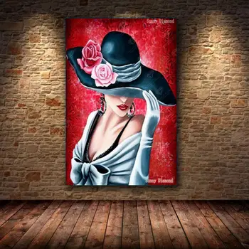 Мадам Шикарная Алмазная роспись, феминизм, Сексуальный Винтажный женский портрет, Художественная мозаика, вышивка стразами, домашний декор Изображение 2