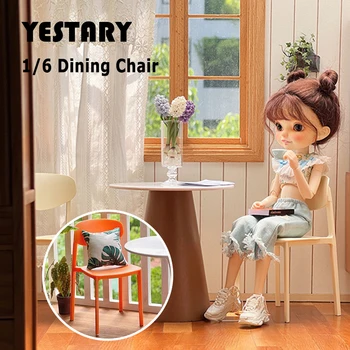 Мебель для кукольного дома YESTARY 1/6, Скандинавский современный обеденный стул, аксессуары для кукольного дома Bjd, мини-простой барный стул для кукол Blythe