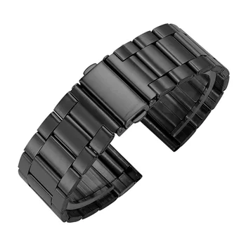 металлический ремешок 20мм 22мм для Huawei Watch GT/2/3/ Pro браслет из нержавеющей стали для Huawei Watch 46мм 42мм/Samsung Watch 3/4/5 Ремешок Изображение 2