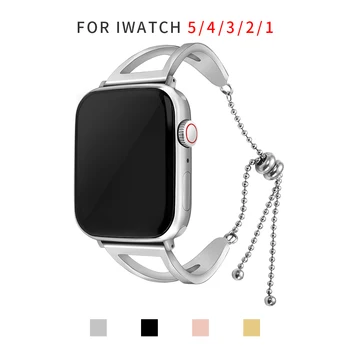 Металлический Ремешок Для Apple Watch 8 6 4 Se 7 Band 44мм 42мм 45мм 38мм 41мм 40мм 49мм Correas Браслет из нержавеющей Стали Серии 5 3