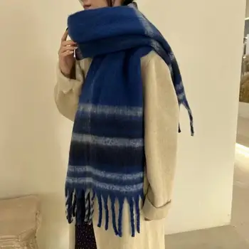 Милый зимний шарф, Декоративный женский зимний шарф, утепляющий, удобный женский шарф, сохраняющий тепло Изображение 2