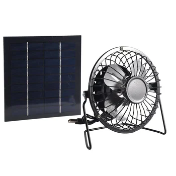 Мини-вентилятор с питанием от солнечной батареи Портативный 5 Вт 4-дюймовый парниковый Солнечный вытяжной вентилятор для офиса на открытом воздухе