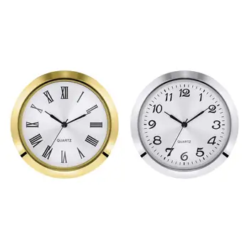 Мини-часы Вставные Clock Fit up Вставные Прочные, Миниатюрные Часы, Белый циферблат,