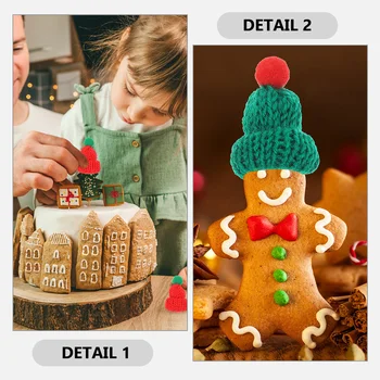 Мини-шляпки для ремесла Рождественская елка украшения поставки DIY искусства для вязания шерстяной пряжи игрушки Изображение 2