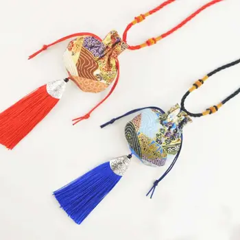 Многофункциональная сумка для хранения ювелирных изделий, подвешенная в автомобиле, тканевое ожерелье Han, саше на шее, мешочек в китайском стиле Изображение 2