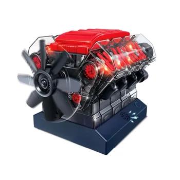 Модель двигателя V8 Соберите миниатюрную физическую игрушку-головоломку, игрушки-паровозики, маленькую имитацию высокотехнологичного восьмицилиндрового двигателя Ca, игрушку