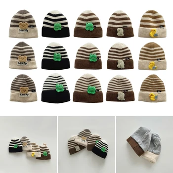 Модная и удобная детская вязаная шапка Модная зимняя шапка для малышей Изображение 2