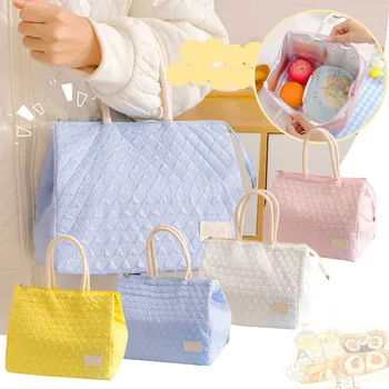 модная портативная сумка для ланча, термоизолированный контейнер для ланча, сумки для хранения школьных продуктов большой емкости, женские сумки