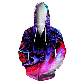 Модное сублимационное спортивное пальто с длинным рукавом, свободные 3D-печати, Индивидуальные толстовки на молнии, куртки, спортивные костюмы, кофты