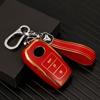 Модный Резиновый Чехол Для Ключей Автомобиля из ТПУ Toyota Hilux Innova Rav4 Fortuner Yaris 2021, 2 и 3 Кнопки, Аксессуары Для Ключей Изображение 2