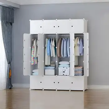 Модули гардероба Cube Органайзер для одежды в шкафу со стержнем Пластиковые Модульные Полки для хранения Шкаф для обуви Стеллаж Мебель для спальни