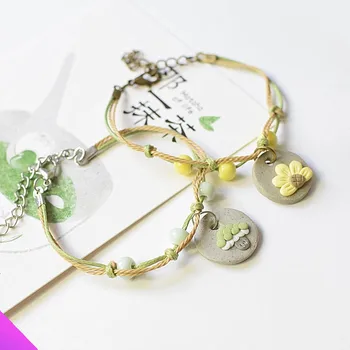 молодежное дерево керамический браслет девушка красивая мода веревочный браслет милый подарок 2021 новый