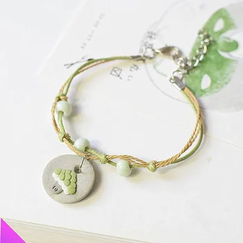 молодежное дерево керамический браслет девушка красивая мода веревочный браслет милый подарок 2021 новый Изображение 2