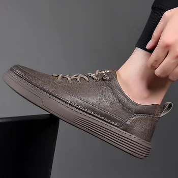 Мужская высококачественная прогулочная обувь с эластичной резинкой для ежедневных поездок на работу, занятий спортом на свежем воздухе, удобная и универсальная оксфордская обувь Изображение 2
