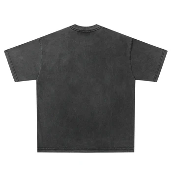 Мужская футболка High Street с короткими рукавами в стиле Хип-Хоп, Американский Уличный Хлопок, Лето 2024, Y2K, Повседневный Ретро Топ С принтом, Мужская одежда Изображение 2