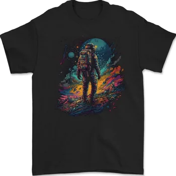 Мужская футболка NEW LISTINGAn Astronaut on an Alien Planet, космонавт, 100% хлопок